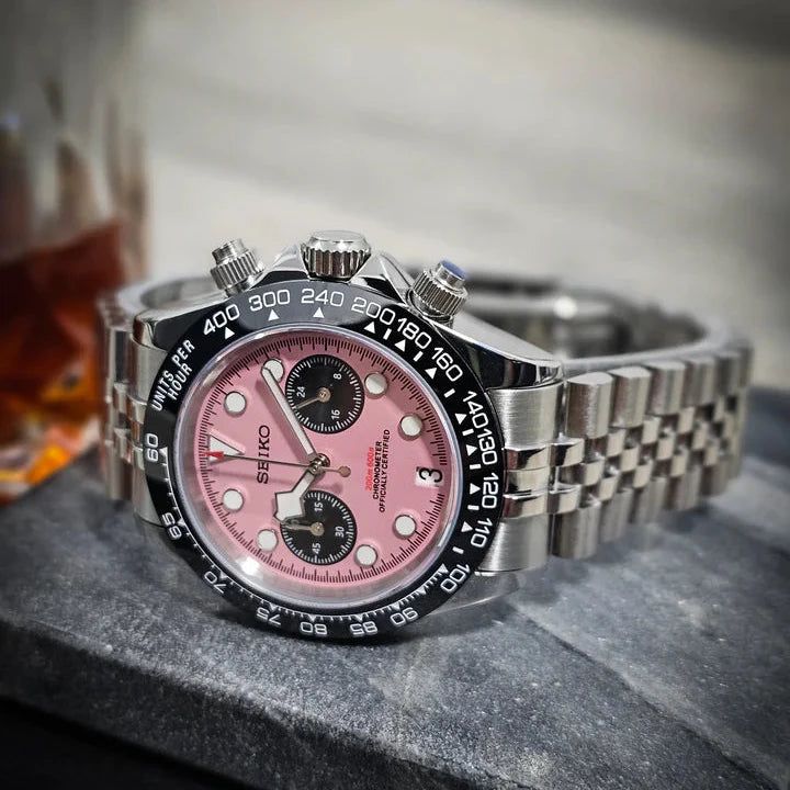 Seiko Mod Black Bay Pink