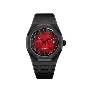 Seiko Mod Royal Oak Arabic Black Red