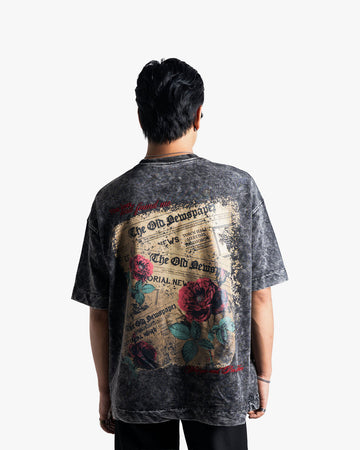 Love Me More - Black Washed Oversized T-shirt
