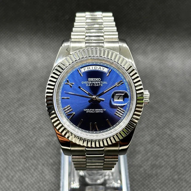 Seiko Mod Daydate Royal Blue