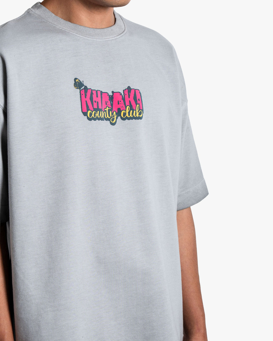 It's Quite Alright - Grey Pigment Washed Oversized T-shirt