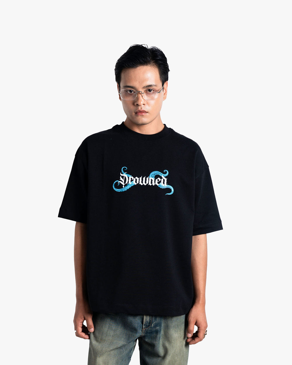 Drowned in Darkness - Black Oversized T-shirt