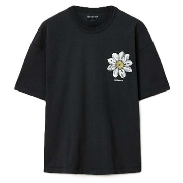 AllSaints Petals Boxy Short Sleeve Graphic T-Shirt – Washed Black