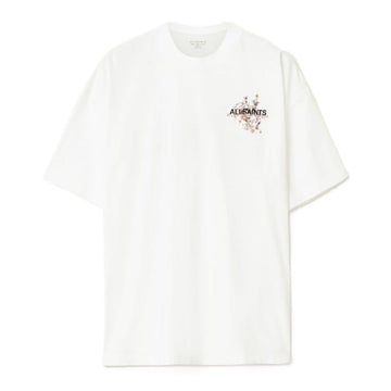 AllSaints Valen Oversized Graphic T-Shirt - Ashen White