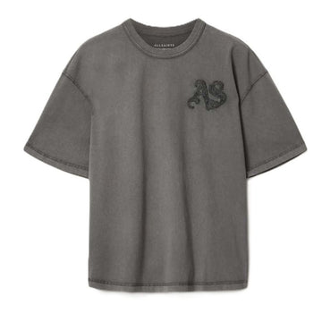 AllSaints Insignia Short Sleeve Cotton T-Shirt – Washed Black