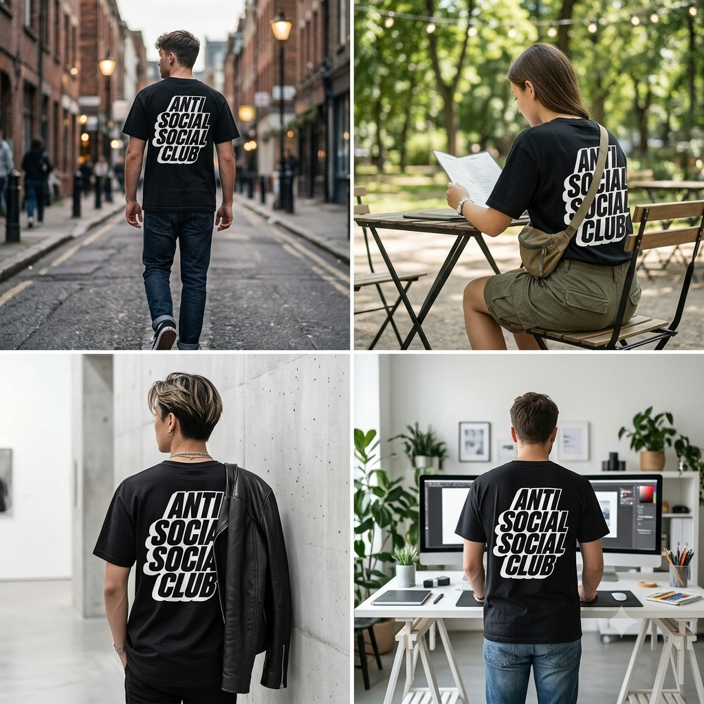 Anti Social Social Club Blocked Logo Tee Black