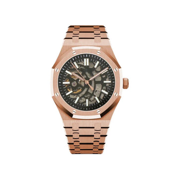 Seiko Mod Royal Oak Rose Gold Skeleton