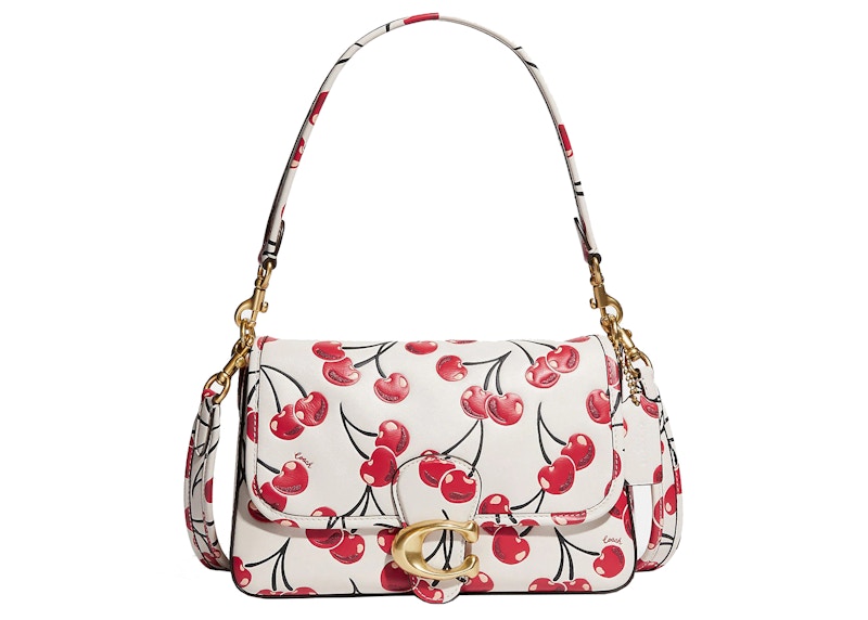 Coach Soft Tabby Shoulder Bag With Cherry Print 'Chalk/Multicolor'