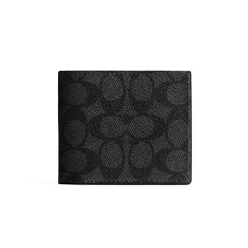 Coach ID Billfold Wallet in Signature Canvas – Black