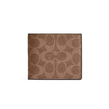 Coach ID Billfold Wallet in Signature Canvas – Signature Canvas Tan Black