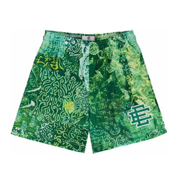 Eric Emanuel EE Basic Core Short – Neon Green Paisley