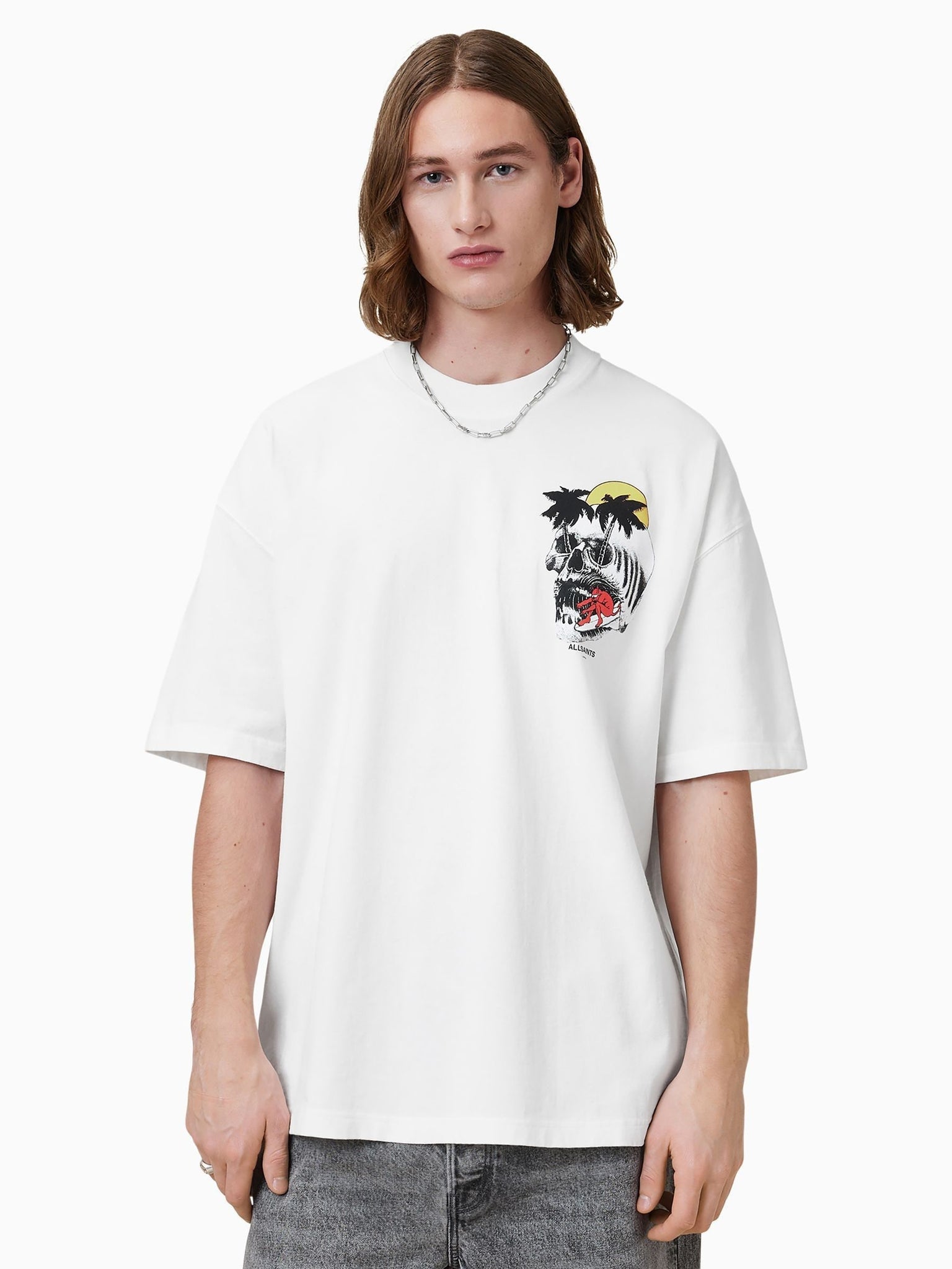All Saints White Breaker White Short Sleeve T-Shirt