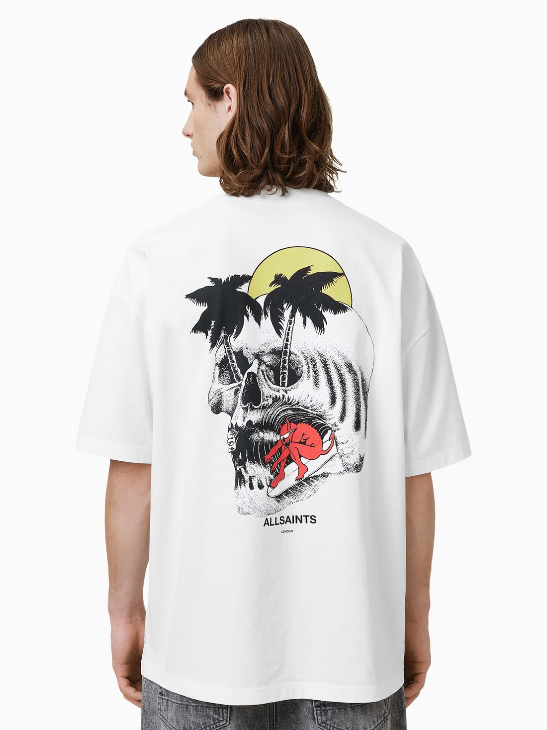 All Saints Breaker Short Sleeve T-Shirt 'chalk-white'