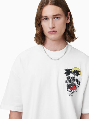 All Saints Breaker Short Sleeve T-Shirt 'chalk-white'