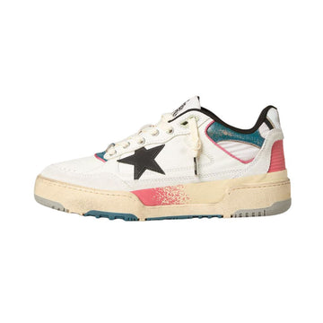 Golden Goose Men’s Forty2 Sneakers with Black Star & Silver Foiled Heel Tab