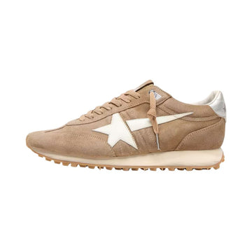 Golden Goose Men’s Marathon Sneakers in Tobacco Suede with White Star