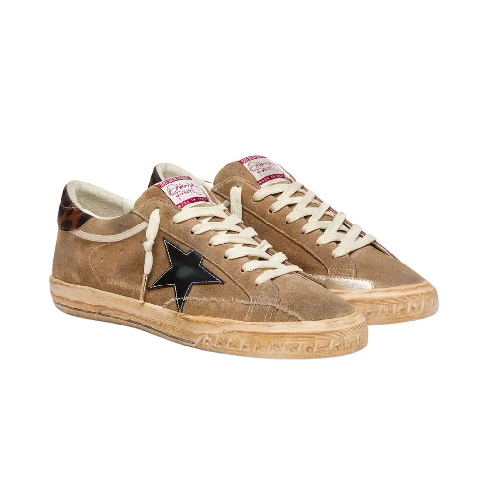 Golden Goose Super-Star LTD Tobacco Suede Black Star Sneakers