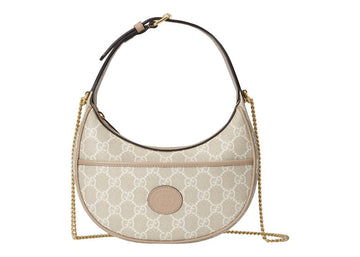 Gucci Half-Moon Shaped Bag Mini Gg Supreme 'Beige/White'