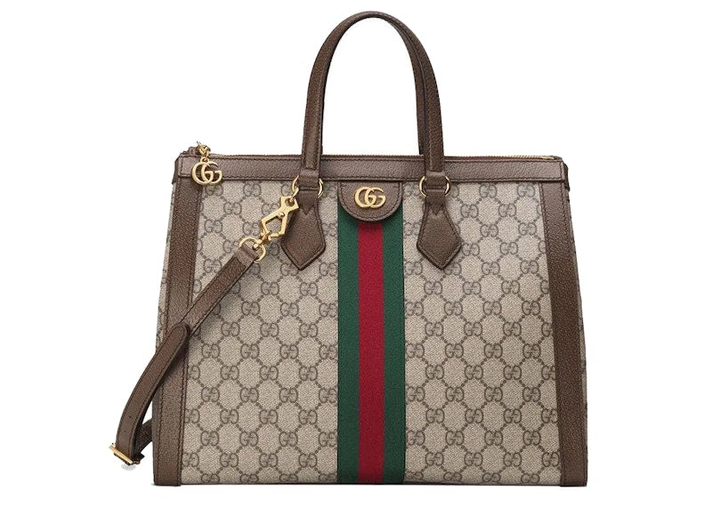 Gucci Ophidia Gg Top Handle Bag Medium 'Beige/Ebony'