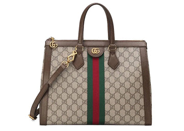 Gucci Ophidia Gg Top Handle Bag Medium 'Beige/Ebony'