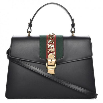 Gucci Sylvie Top Handle Medium 'Black'