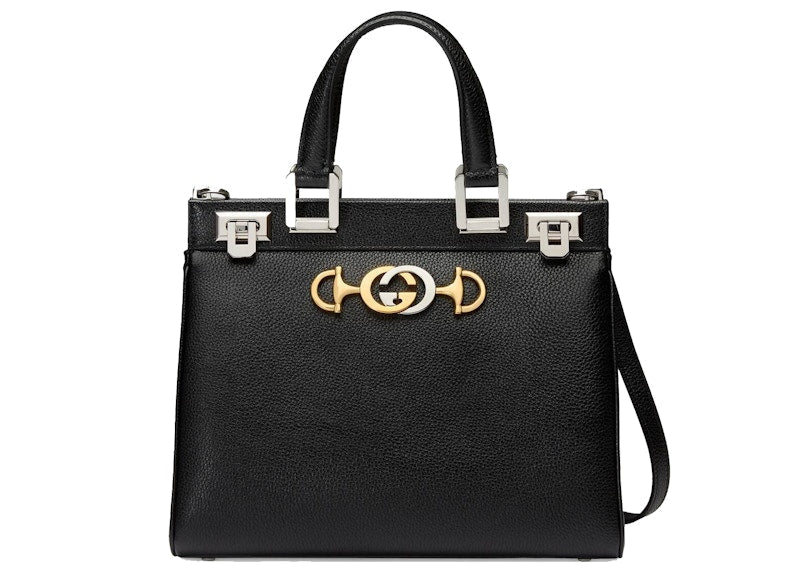 Gucci Zumi Top Handle Grainy Leather Small 'Black'