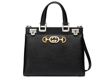 Gucci Zumi Top Handle Grainy Leather Small 'Black'