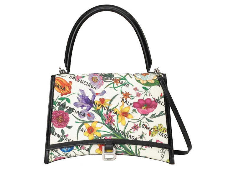 Gucci X Balenciaga The Hacker Project Medium Hourglass Bag 'White Flora'