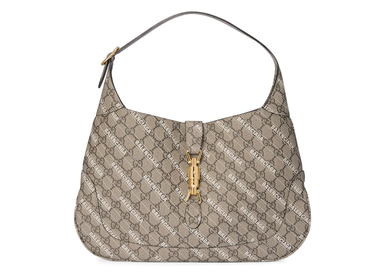 Gucci X Balenciaga The Hacker Project Medium Jackie 1961 Gg Supreme 'Beige/Ebony/White'