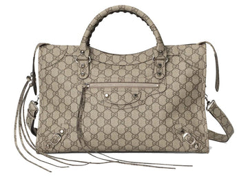 Gucci X Balenciaga The Hacker Project Medium Neo Classic Bag Variation 2 'Beige/Ebony'