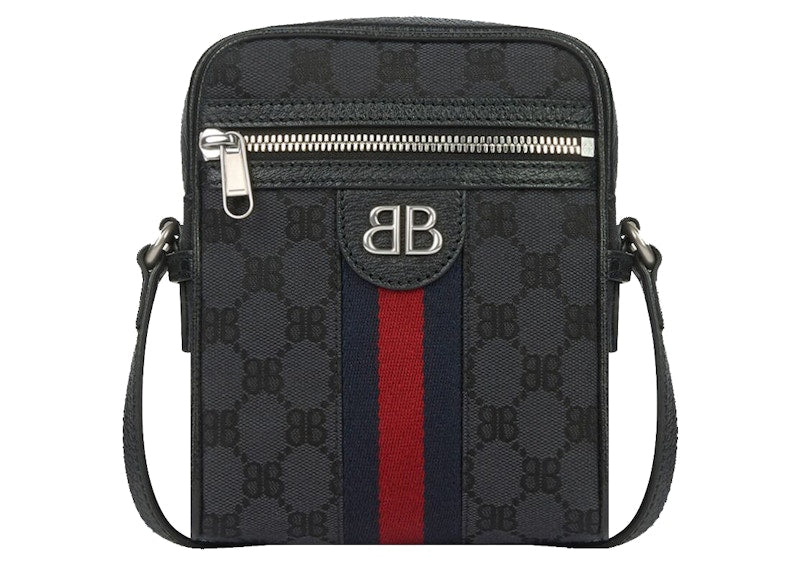 Gucci X Balenciaga The Hacker Project Shoulder Zip Bag 'Black'