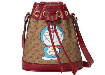 Gucci X Doraemon Bucket Bag Mini 'Ebony/Beige'