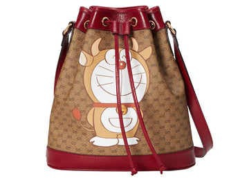 Gucci X Doraemon Bucket Bag Small 'Ebony/Beige'