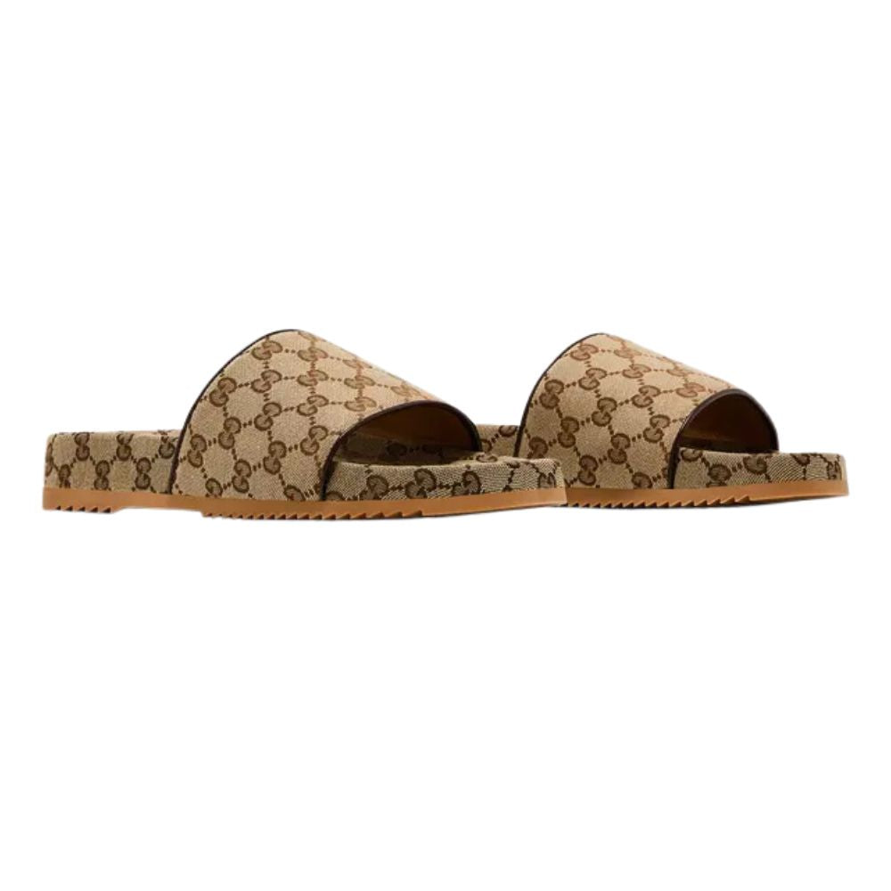 Gucci GG Canvas Slide Sandal “Beige Monogram”