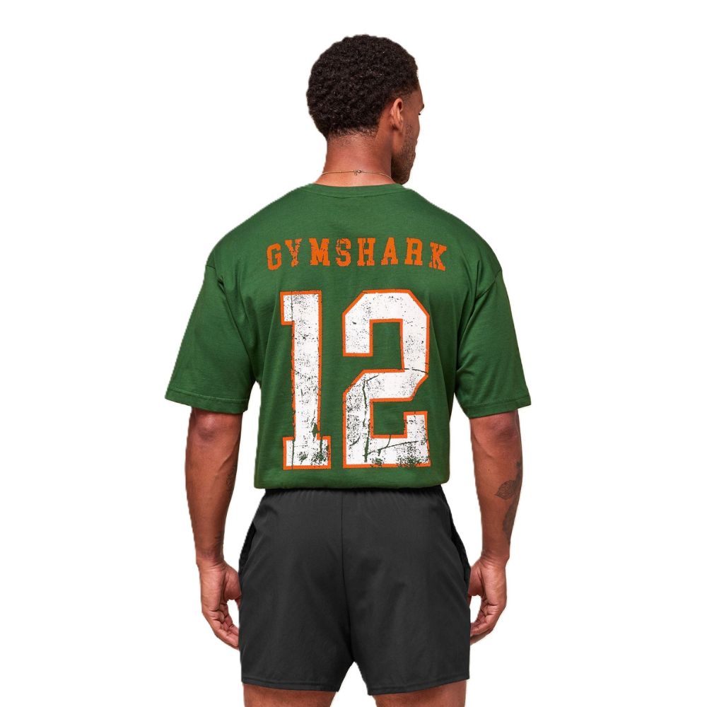 Gymshark Collegiate Graphic T-Shirt – Athletic Green