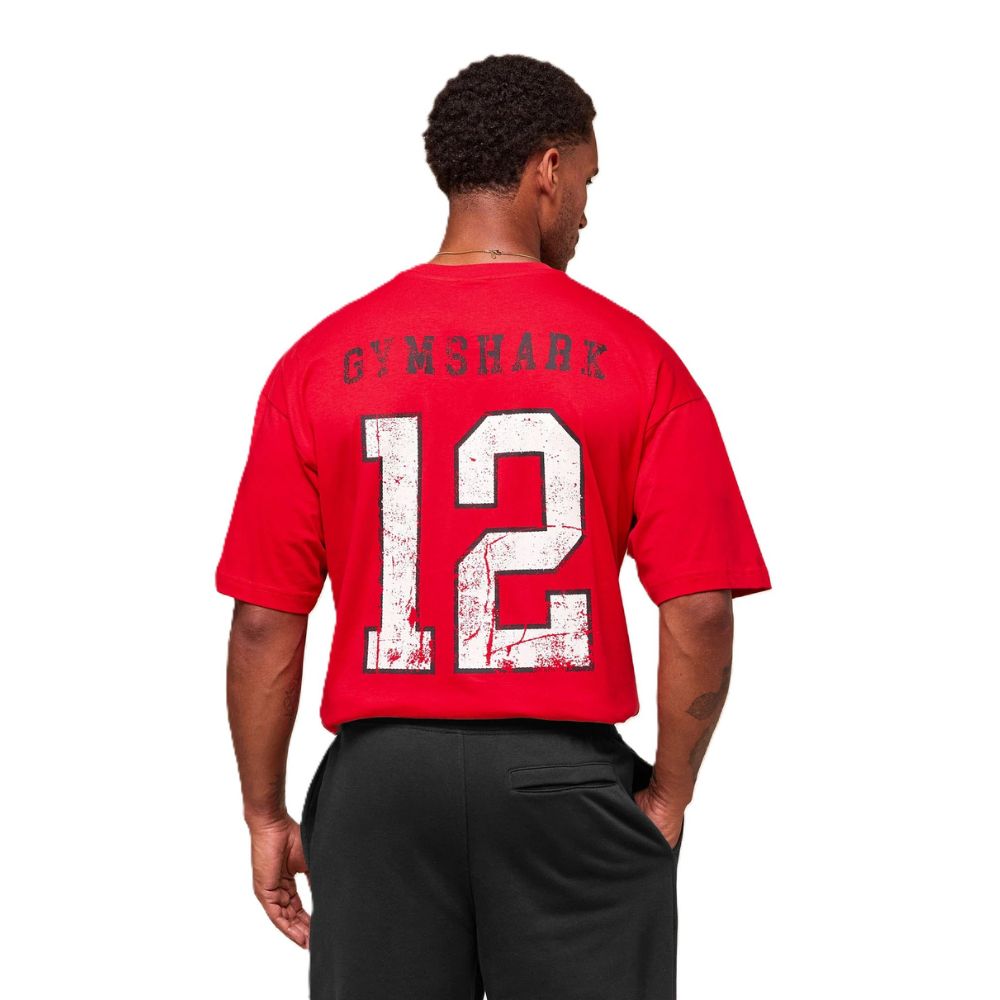 Gymshark Collegiate Graphic T-Shirt – Athletic Red