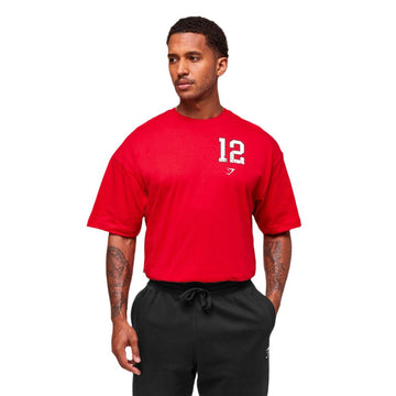 Gymshark Collegiate Graphic T-Shirt – Athletic Red