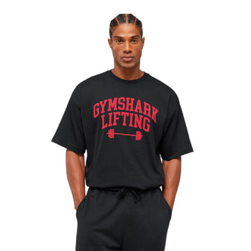 Gymshark Lifting Barbell T-Shirt – Black