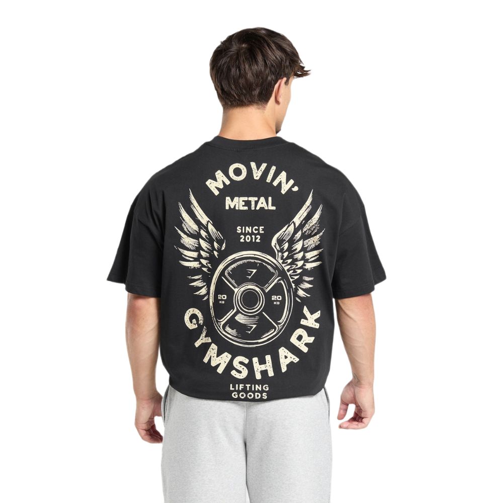 Gymshark Movin' Metal Graphic T-Shirt – Black