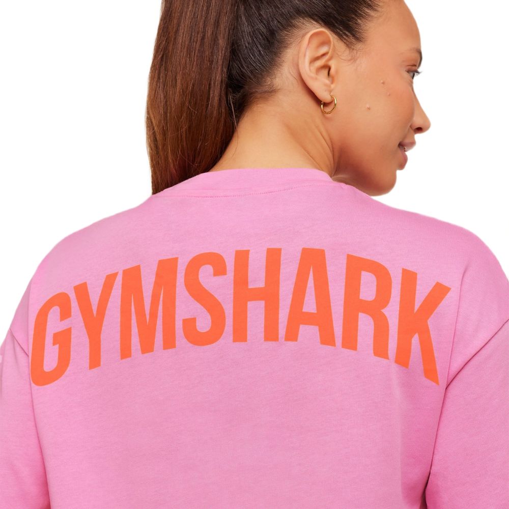 Gymshark Power Oversized T-Shirt – Pink