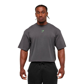 Gymshark Power T-Shirt – Oversized Fit – Onyx Grey