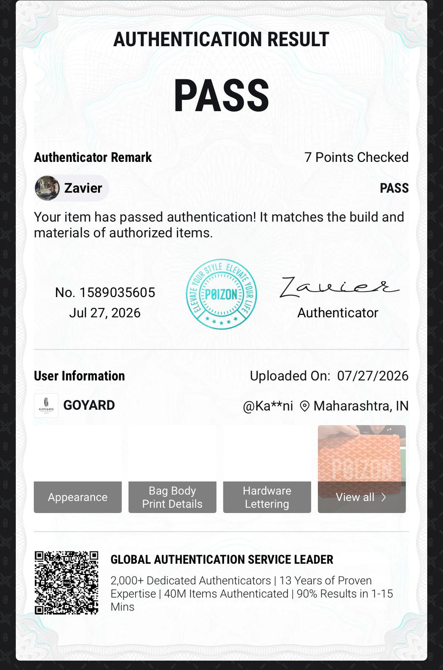 AUTHENTICITY CERTIFICATES PROVIDED WITH EVERY ORDER