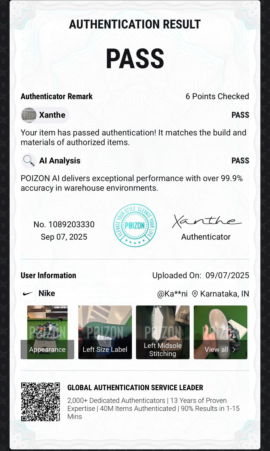 AUTHENTICITY CERTIFICATES PROVIDED WITH EVERY ORDER