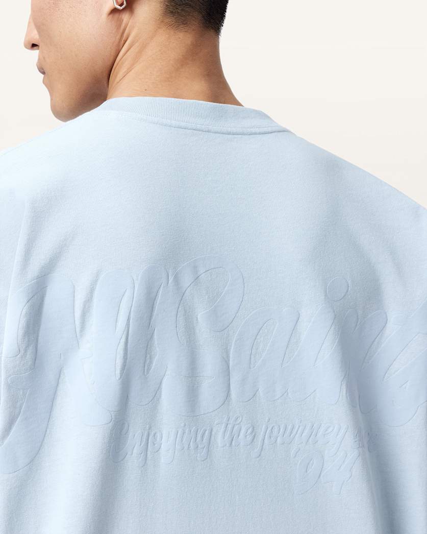 AllSaints Odyssey Oversized Short Sleeve Crew T-Shirt – Salton Blue