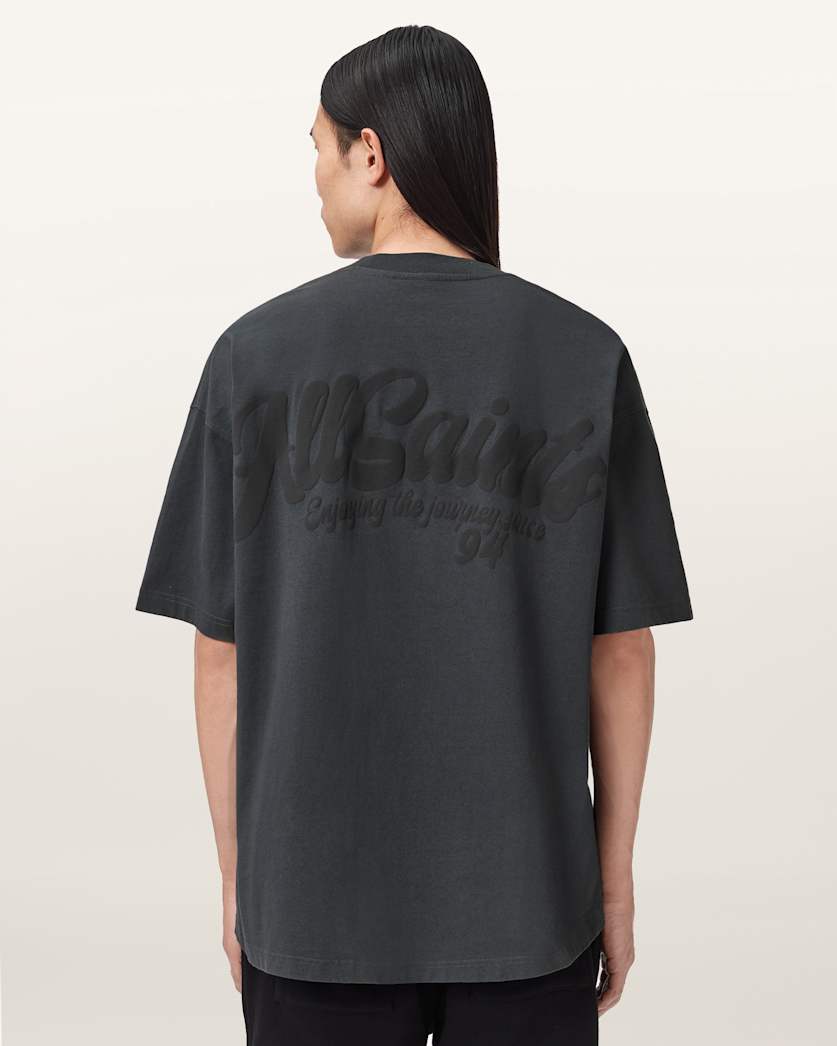 AllSaints Odyssey Oversized Short Sleeve Crew T-Shirt – Washed Black