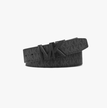 Reversible Leather Logo Buckle Belt