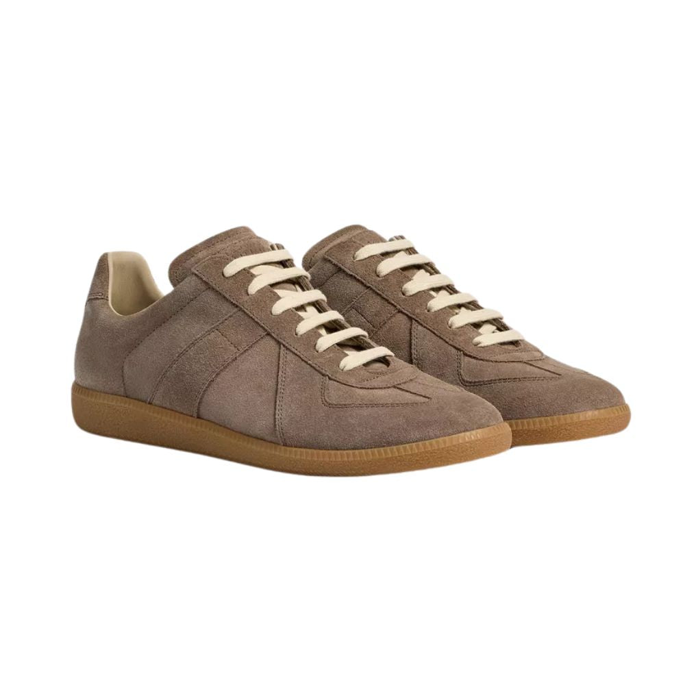 Maison Margiela Replica Suede Low Top Sneakers -Taupe