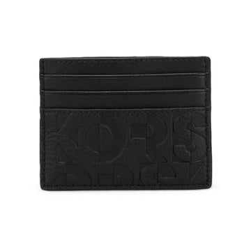 A black leather cardholder wallet featuring an embossed 'MORSE' logo on the front, set against a plain white background.