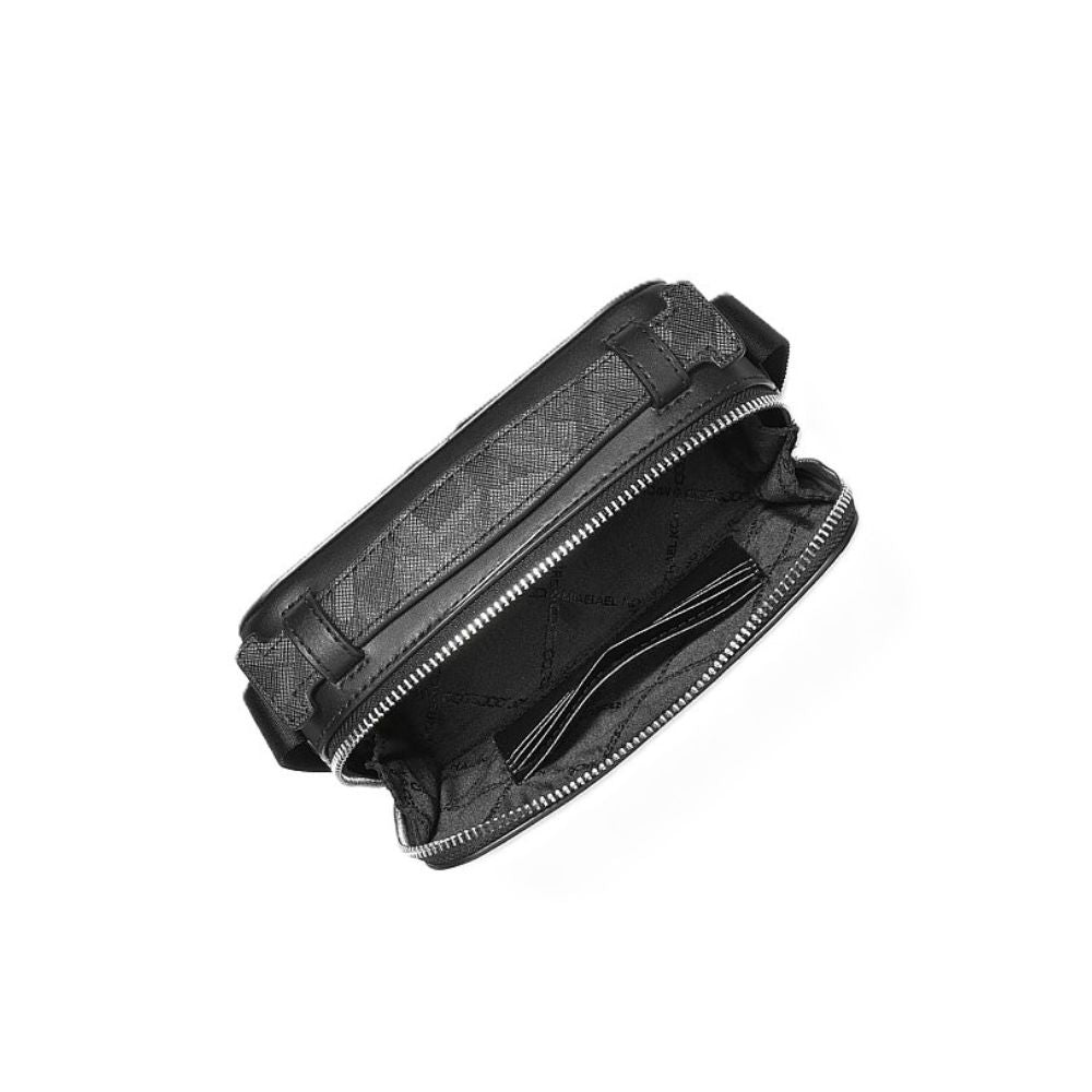 Black wallet on a white background