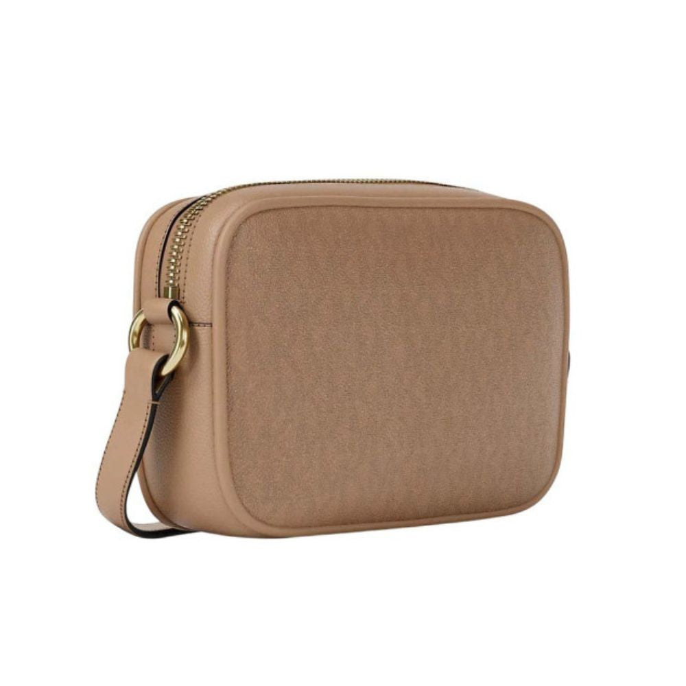 Michael Kors Jet Set Small Signature Logo Camera Crossbody Bag – Camel